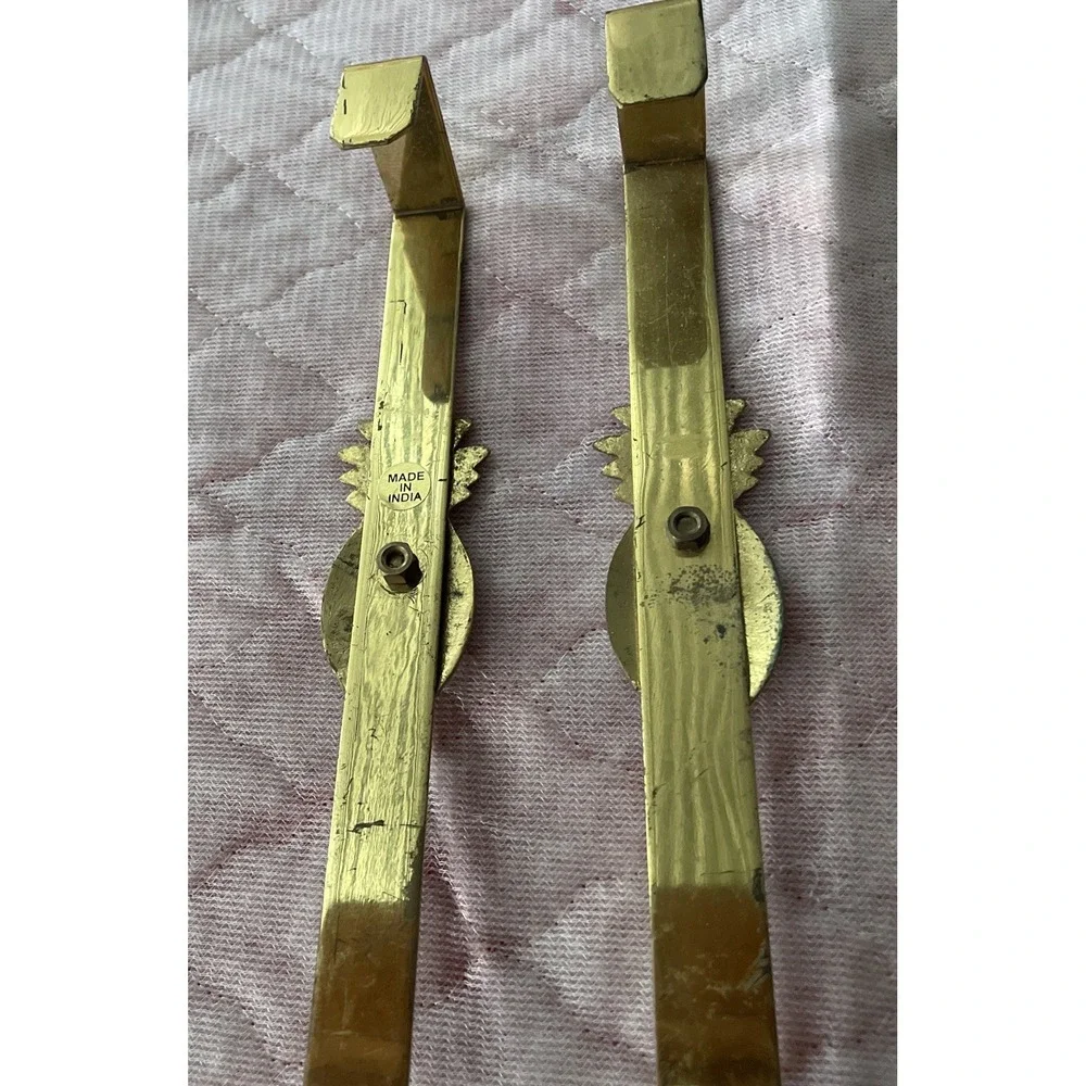 Vintage Brass Pineapple Over The Door Wreath Holders Set Of 3